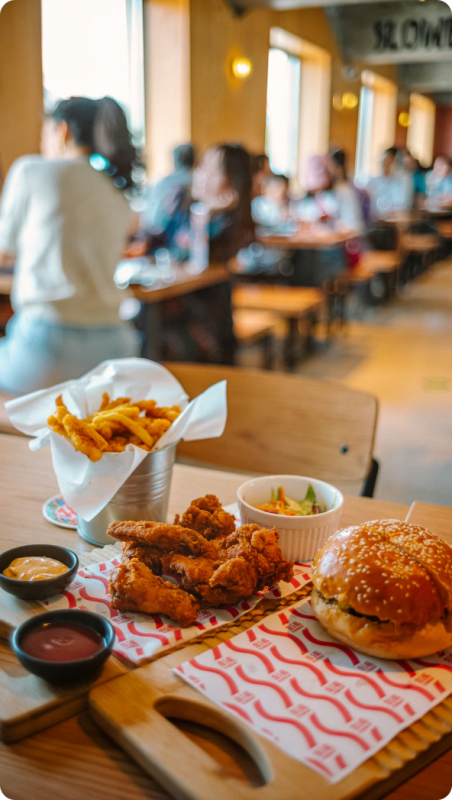 Fried Chicken and Burger