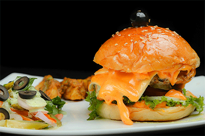 Supreme Chicken Fillet Burger(Hash Brown With Cheese)
